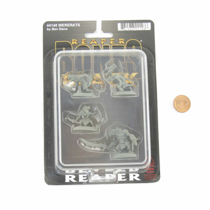 RPR44148 Wererats Miniature 25mm Heroic Scale Figure Bones Black 2nd Image