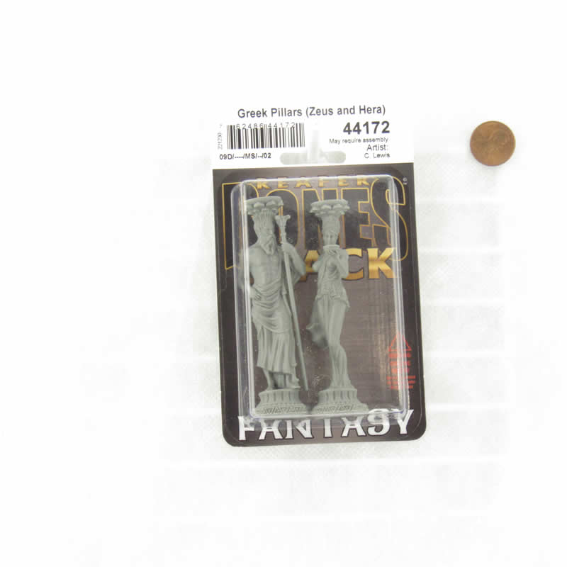 RPR44172 Greek Pillars (Zeus and Hera) Miniature 25mm Heroic Scale Figure Bones Black