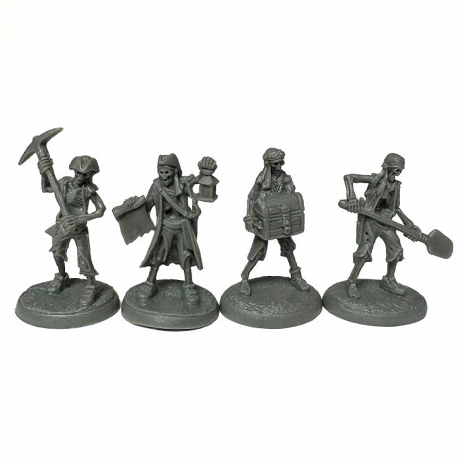 RPR44174 Skeletal Treasure Crew Miniature 25mm Heroic Scale Figure Bones Black