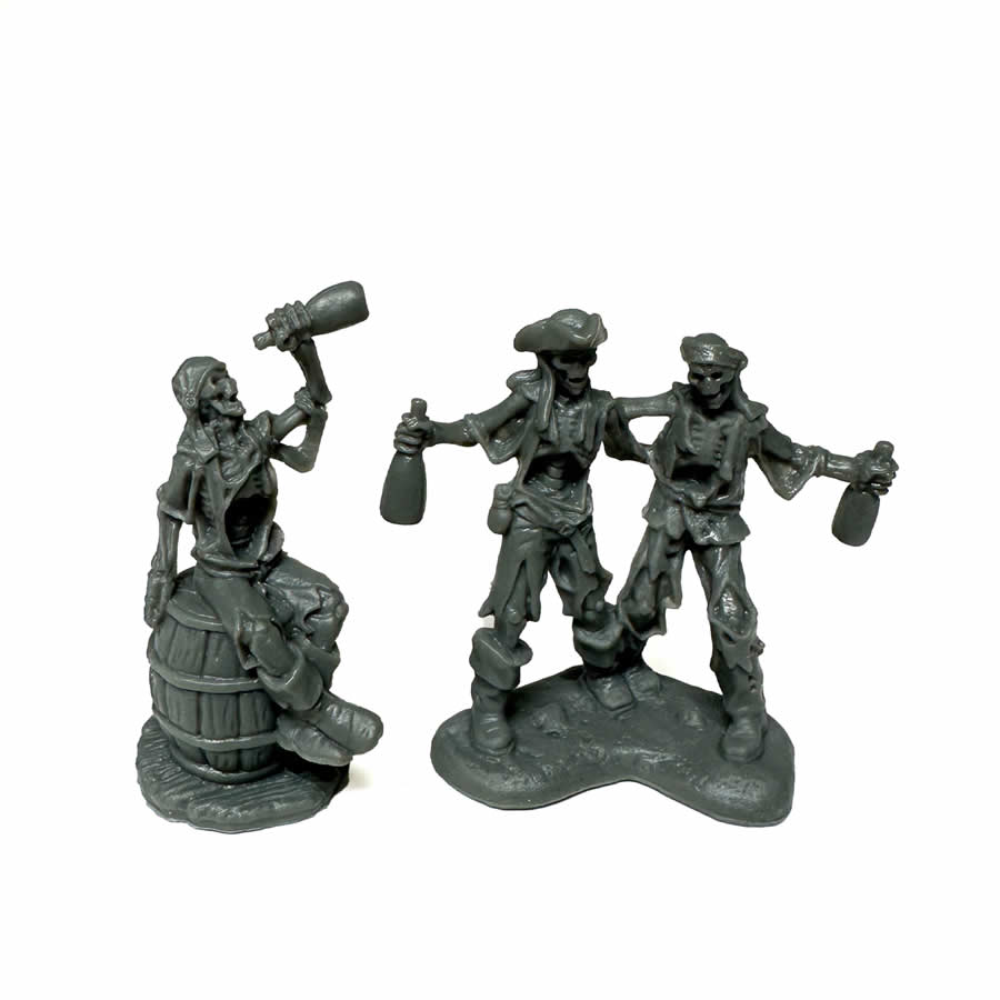 RPR44175 Skeletal Rum Runners Miniature 25mm Heroic Scale Figure Bones Black