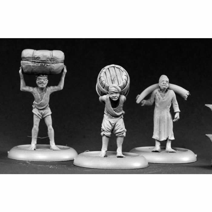 RPR50102 Bearers and Porters Miniature 25mm Heroic Scale Chronoscope Main Image