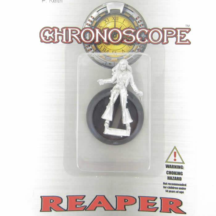 RPR50163 Peaches Biker Girl Miniature 25mm Heroic Scale Chronoscope 2nd Image
