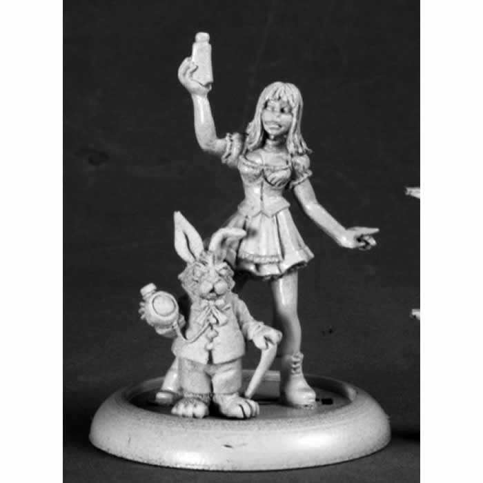 RPR50209 Alice and White Rabbit Miniature 25mm Heroic Scale Main Image
