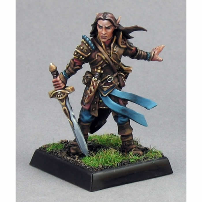 RPR60005 Arael Half Elf Cleric Miniature 25mm Heroic Scale Pathfinder Main Image