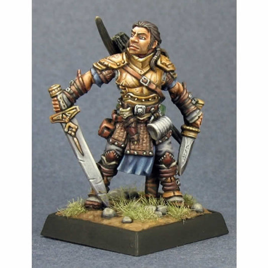 RPR60035 Valeros Male Iconic Fighter Miniature 25mm Heroic Scale Main Image