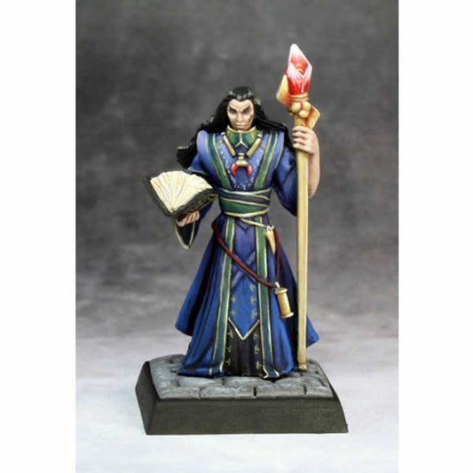 RPR60098 Khalib Runelord Apprentice Wizard Miniatures 25mm Heroic Scale Main Image