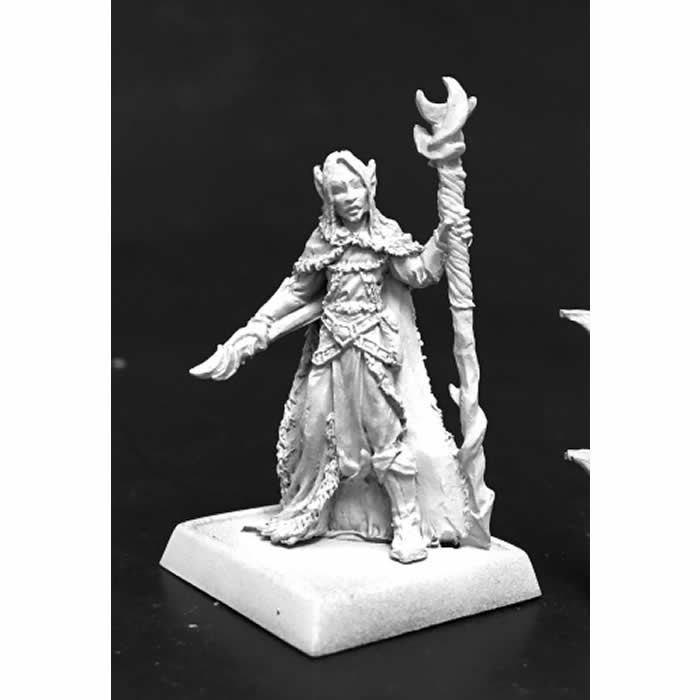 RPR60139 Aravashnial Elf Wizard Miniatures 25mm Heroic Scale Pathfinder Main Image