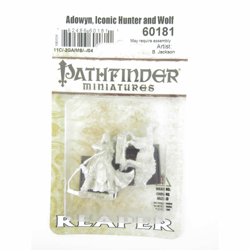 RPR60181 Adowyn Iconic Hunter and Wolf Miniatures 25mm Heroic Scale 2nd Image