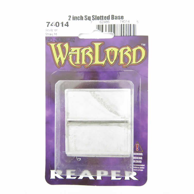 RPR74014 Horizontal Slotted Metal Base 2in Square for Miniature Figures Pack of 2 Main Image