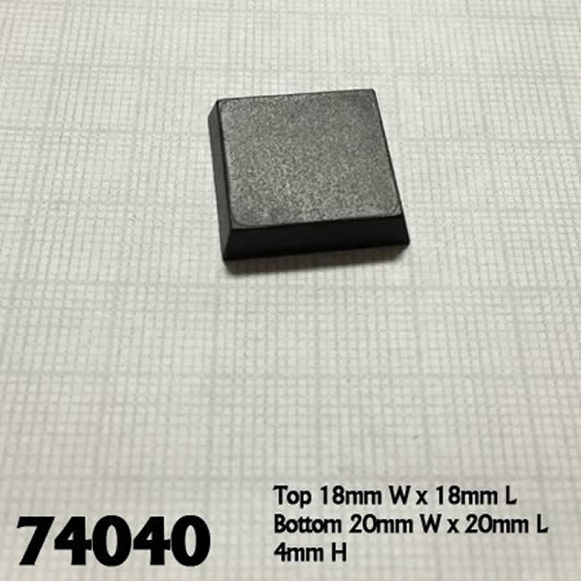 RPR74040 20mm Square Flat Top Plastic Miniature Gaming Base Pack of 25 2nd Image