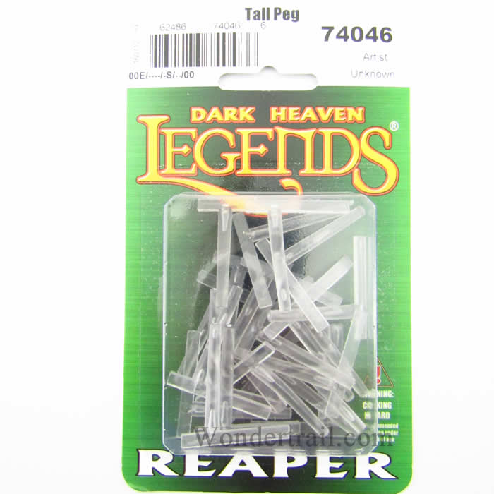 RPR74046 Transparent Tall Flight Pegs Pack of 25 Reaper Miniatures Main Image