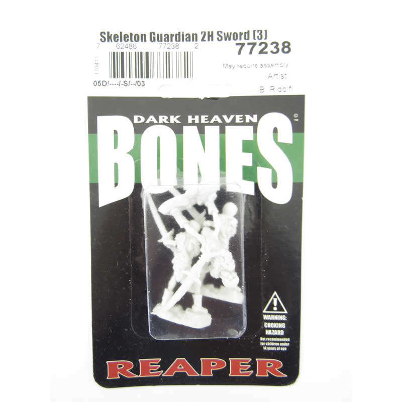 RPR77238 Skeleton Guardian 2H Sword Miniature 25mm Heroic Scale Bones 2nd Image