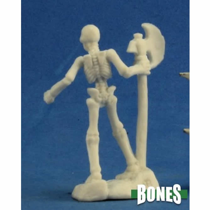 RPR77243 Skeleton Warrior Axeman Miniature 25mm Heroic Scale Bones 3rd Image
