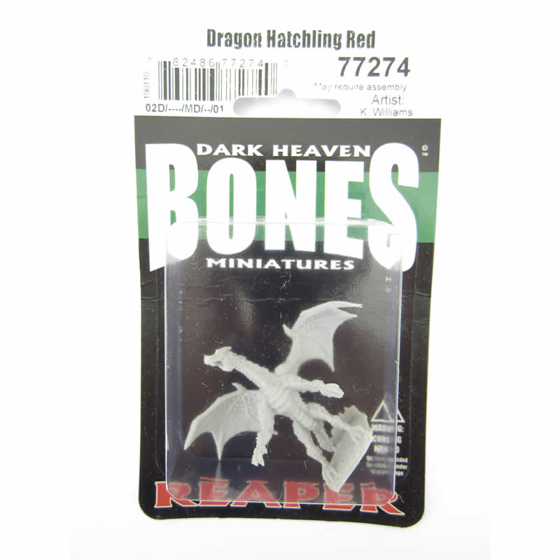 RPR77274 Dragon Hatchling Red Miniature 25mm Heroic Scale Bones 2nd Image