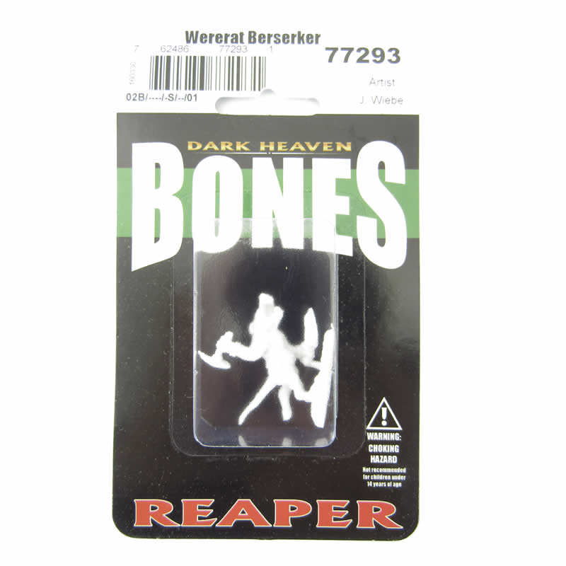 RPR77293 Wererat Berserker Miniature 25mm Heroic Scale Figure 2nd Image
