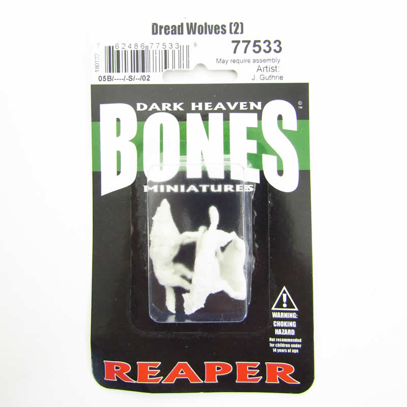 RPR77533 Two Dread Wolves Miniature 25mm Heroic Scale Dark Heaven 2nd Image