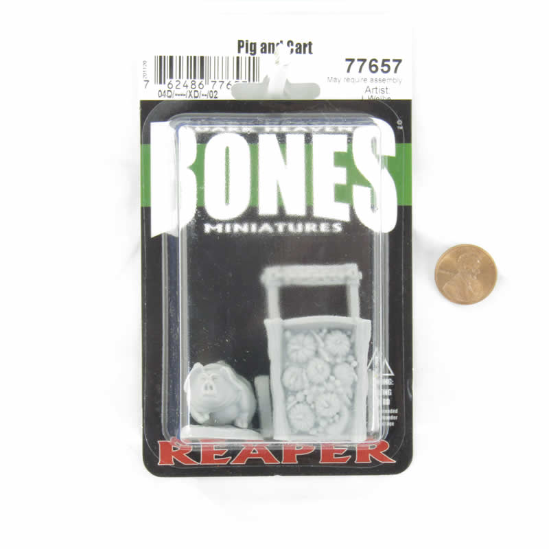 RPR77657 Pig and Cart Miniature 25mm Heroic Scale Figure Dark Heaven Bones 2nd Image