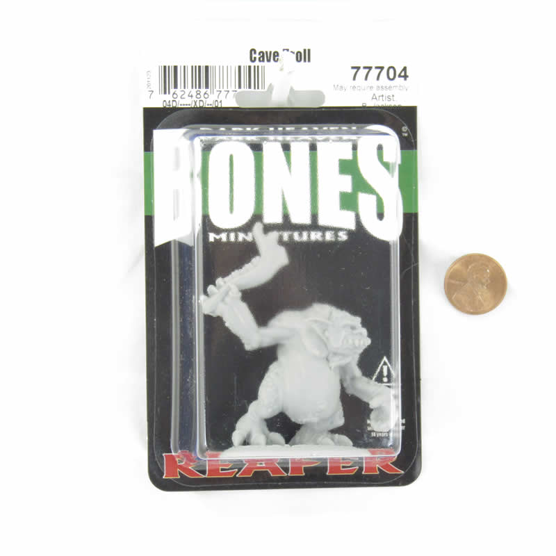 RPR77704 Cave Troll Miniature 25mm Heroic Scale Figure Dark Heaven Bones 2nd Image