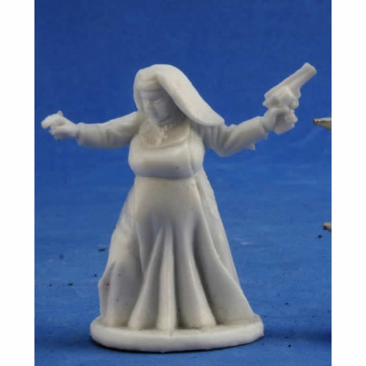 RPR80028 Sister Maria Nun with a Gun Miniature 25mm Heroic Scale Main Image