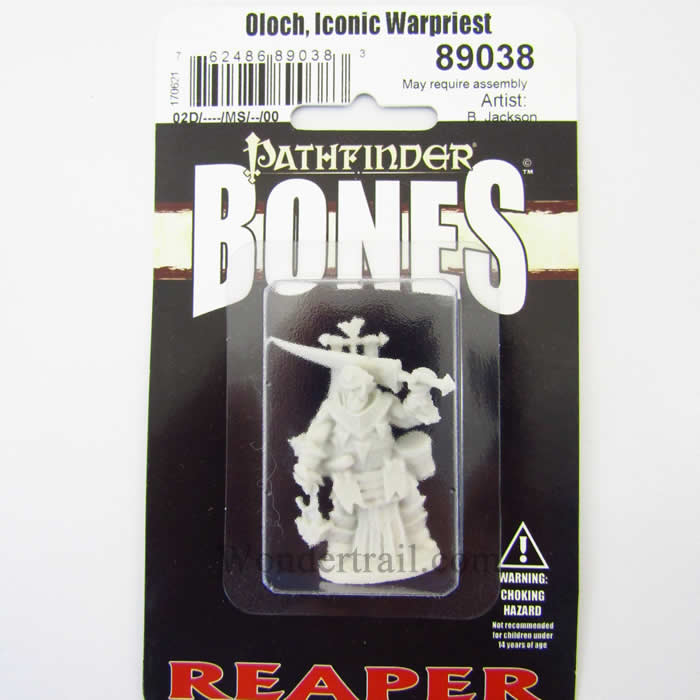 RPR89038 Oloch Iconic Warpriest Miniature 25mm Heroic Scale Pathfinder 2nd Image