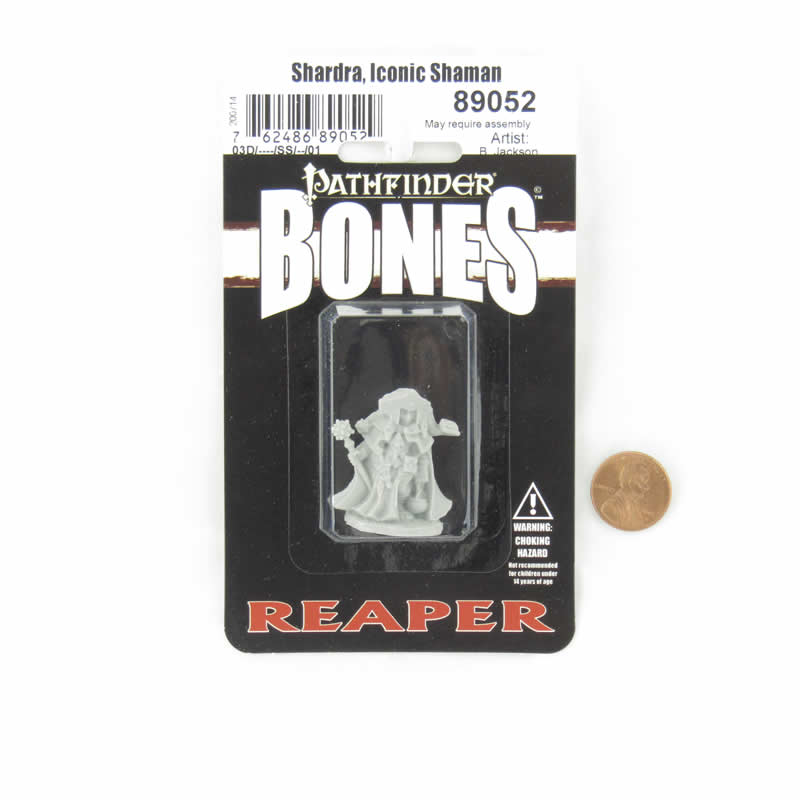 RPR89052 Shardra Iconic Shaman Miniature 25mm Heroic Scale Figure Pathfinder Bones 2nd Image