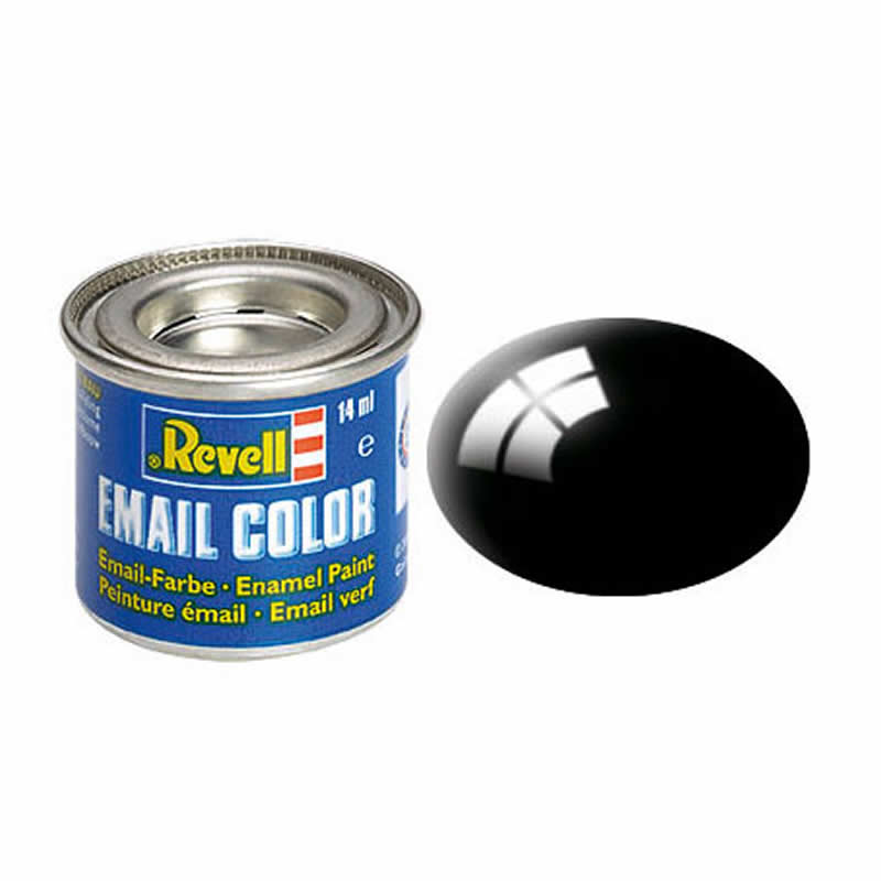 RVP32107 Black Gloss Enamel 14ml (.47oz) Tinlet Revell Main Image