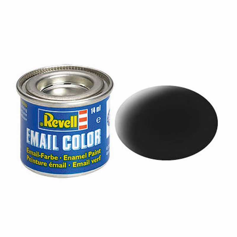 RVP32108 Black Matt Enamel 14ml (.47oz) Tinlet Revell Main Image