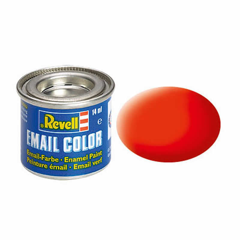 RVP32125 Luminous Orange Matt Enamel Paint14ml (.47oz) Tinlet Revell Main Image