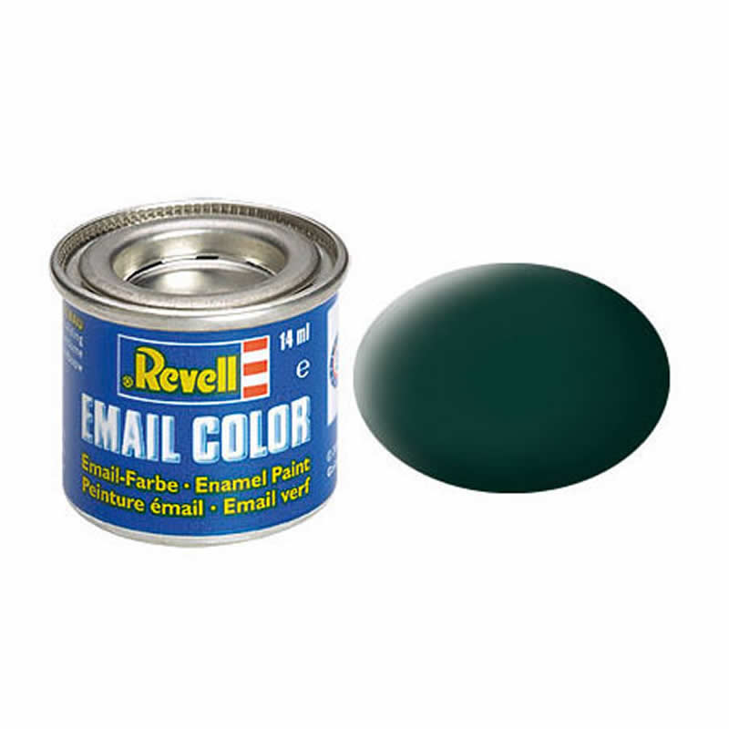 RVP32140 Black Green Matt Enamel Paint 14ml (.47oz) Tinlet Revell Main Image