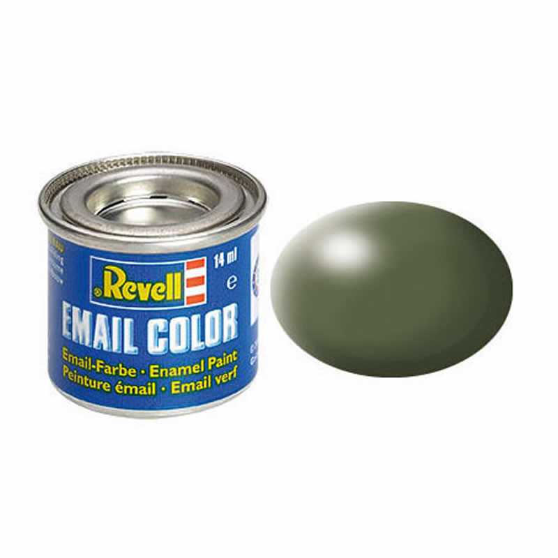 RVP32361 Olive Green Silk Enamel Paint 14ml (.47oz) Tinlet Revell Main Image