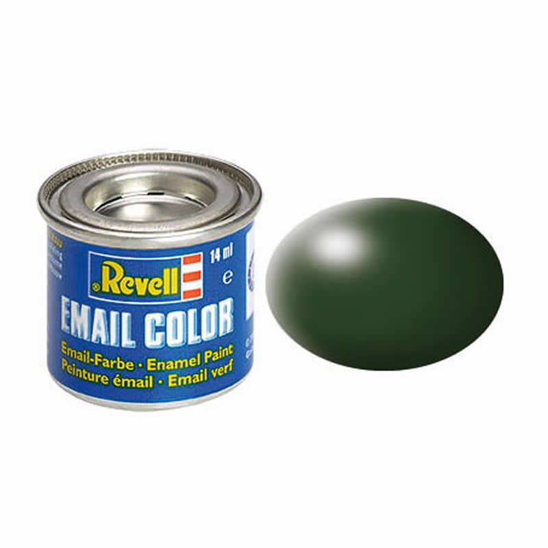 RVP32363 Dark Green Silk Enamel Paint 14ml (.47oz) Tinlet Revell Main Image