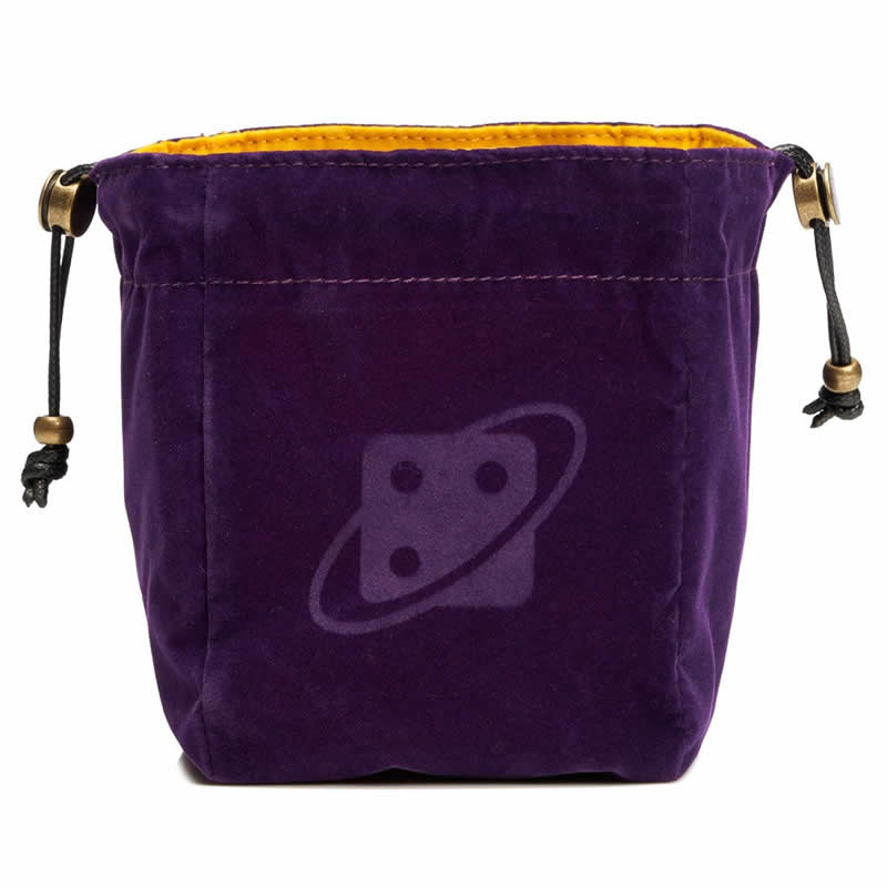 SDZ000001 Purple and Gold Reversible Dice Bag Sirius Dice Co Main Image