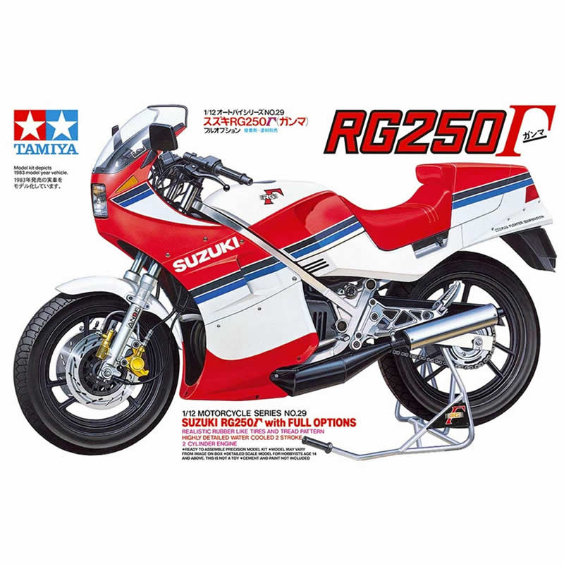 TAM14029 Suzuki RG250 1/12 Scale Plastic Model Kit Tamiya 2nd Image