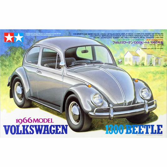 TAM24136 1966 Volkswagen Beetle 1/24 Scale Plastic Model Kit