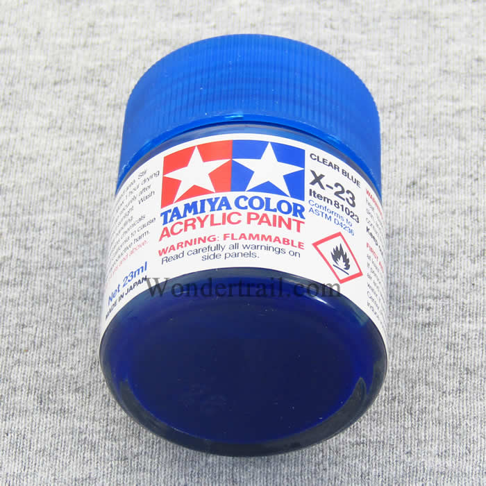 TAM81023 X23 Clear Blue Gloss Acrylic 23ml (3/4oz) Bottle Hobby Paint Main Image