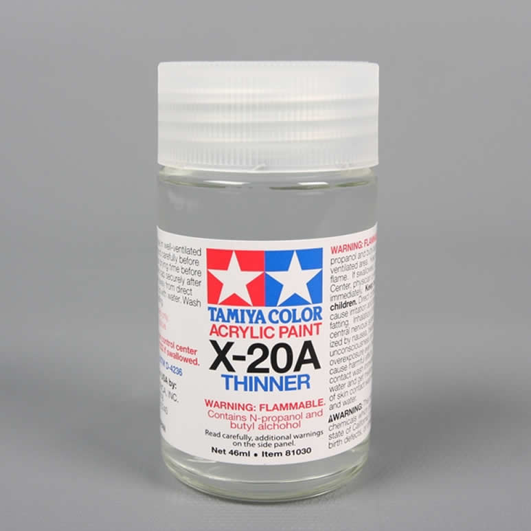 TAM81030 X20 Acrylic Thinner 46ml (1.55oz) Tamiya Main Image