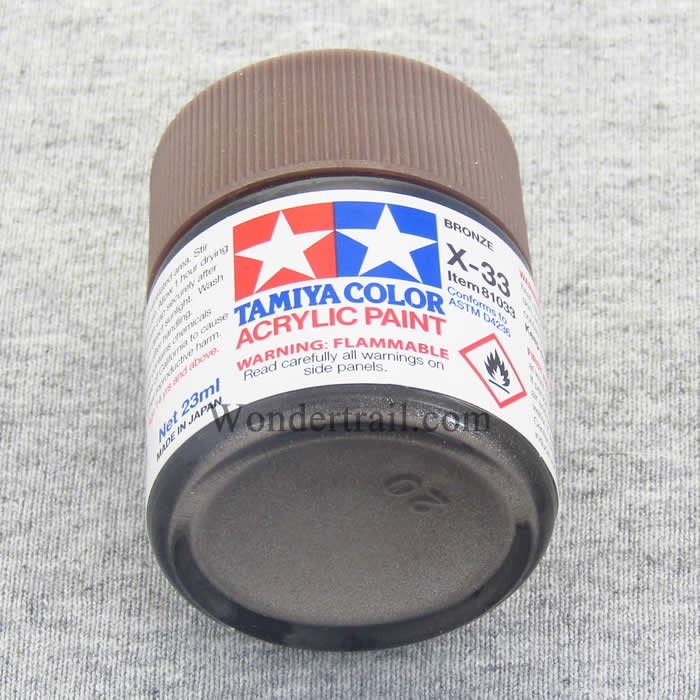 TAM81033 X33 Bronze Gloss Acrylic 23ml (3/4oz) Bottle Hobby Paint Tamiya Main Image