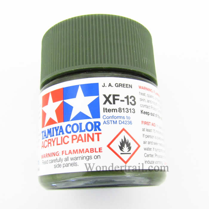 TAM81313 XF13 Japanese Army Green Flat Acrylic 23ml (3/4oz) Bottle Hobby Paint Tamiya Main Image