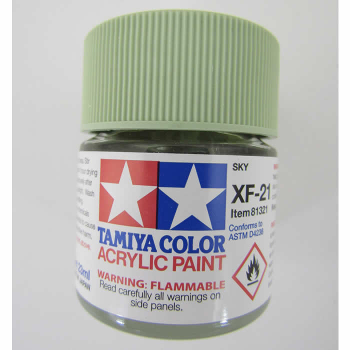 TAM81321 XF-21 Flat Sky Acrylic Paint 23ml Bottle Hobby Paint Tamiya Main Image
