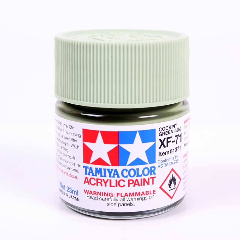 TAM81371 XF71 Cockpit Green Acrylic 23ml (3/4oz) Bottle Hobby Paint Tamiya Main Image