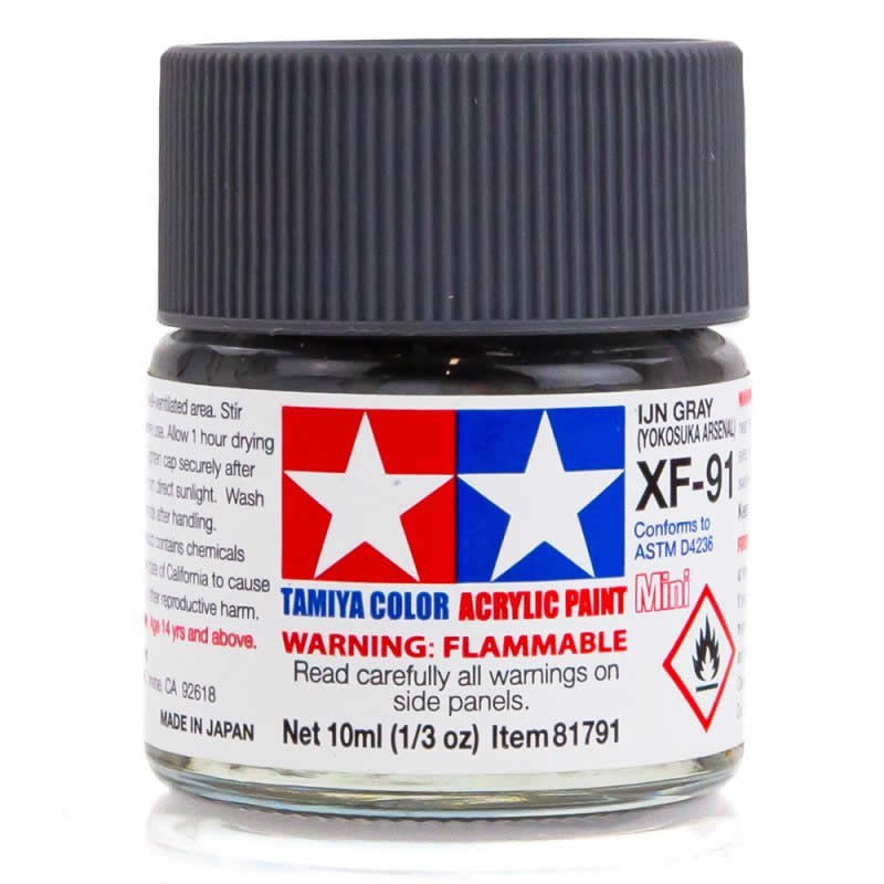 TAM81791 XF91 Imperial Japanese Navy Sea Grey Acrylic 10ml Bottle Tamiya Main Image