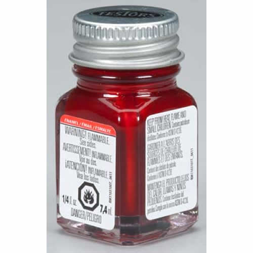 TES1105 Stop Light Red Metallic Enamel Gloss .25oz Testors Main Image