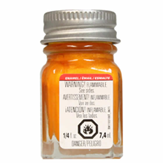 TES1115 Turn Signal Amber Metallic Enamel Paint .25oz Bottle Testors Main Image