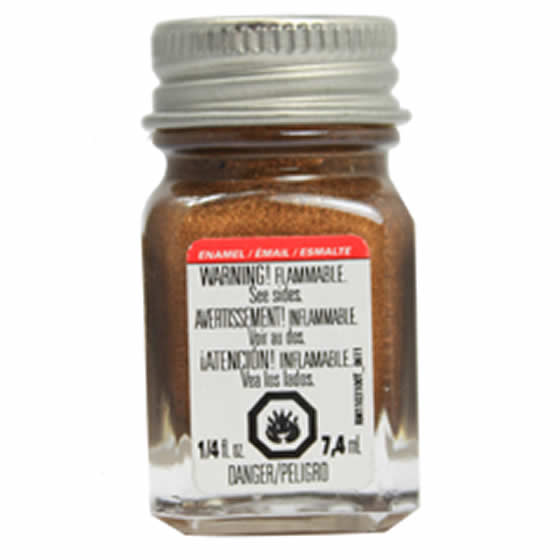 TES1182PT Brass Flat Enamel Paint .25oz Bottle Testors Paints Main Image