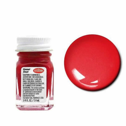 TES1197TT Cherry Red Flat Enamel Paint .25oz Jar Testors Main Image