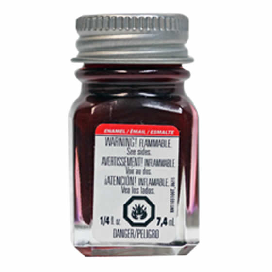 TES1529 Red Metal Flake Enamel Paint .25oz Bottle Testors Paints Main Image