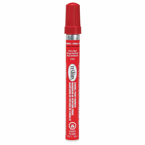 TES2503CPT Red Gloss Enamel Paint Marker Testors Main Image