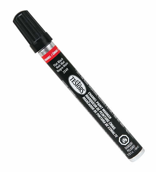 Testors - 2549C Enamel Paint Marker Flat Black