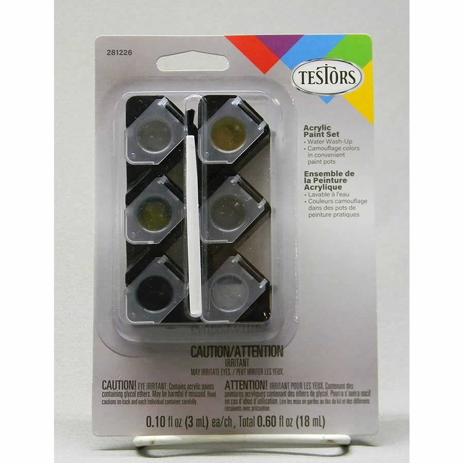 TES281226 Acrylic Camouflage Paint Pod Set Testors