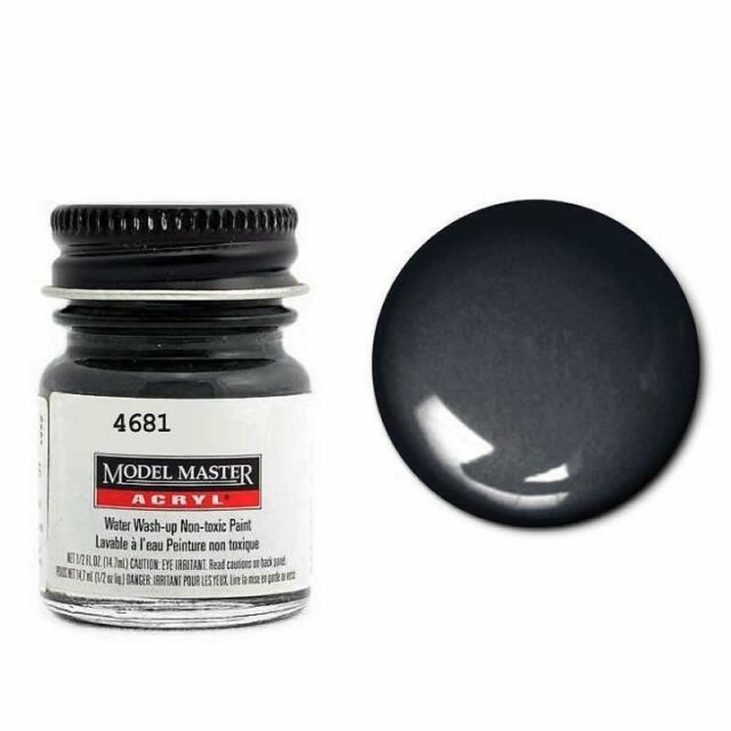 TES4681 MM Gun Metal Acrylic Paint Semi Gloss .5oz Bottle Testors Main Image